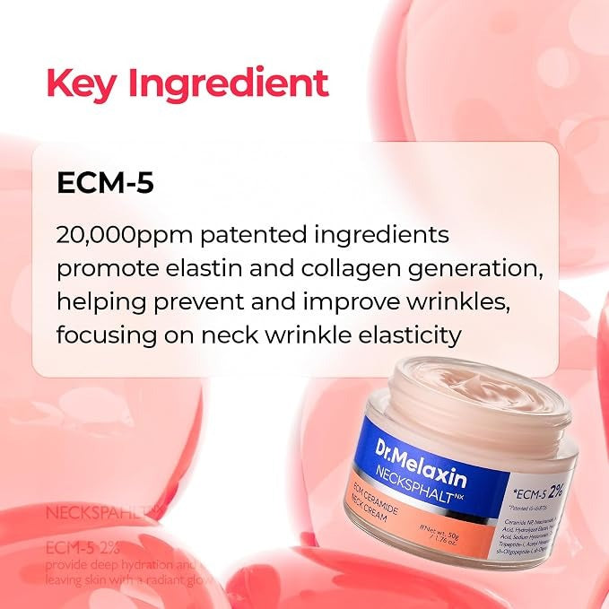 Dr.Melaxin Necksphalt Firming Cream with ECM-5 20,000ppm Dr.Melaxin