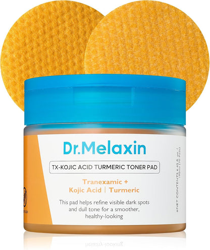 Dr.Melaxin TX Turmeric Toner Pads, 70 Sheets, Tranexamic Acid, Kojic Acid, Turmeric Dr.Melaxin