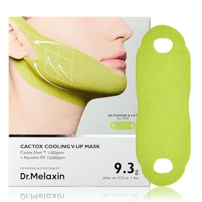 Dr.Melaxin CACTOX V-Lifting Mewing Band – Cactox + Caffeine + Collagen Double Chin Lifting Band for Sagging Jawline & Facial Puffiness 8 pcs (2 pcs) Dr.Melaxin