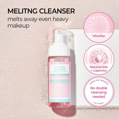 Dr. Melaxin Melting Bubble Cleanser – 2-in-1 Makeup Remover + Face Wash Dr.Melaxin