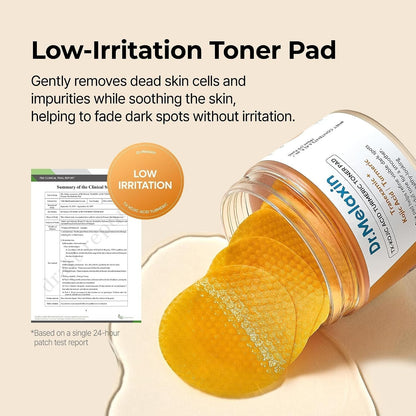 Dr.Melaxin TX Turmeric Toner Pads, 70 Sheets, Tranexamic Acid, Kojic Acid, Turmeric Dr.Melaxin